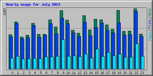 Hourly usage for July 2023