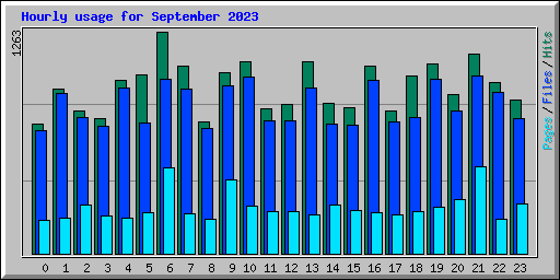 Hourly usage for September 2023