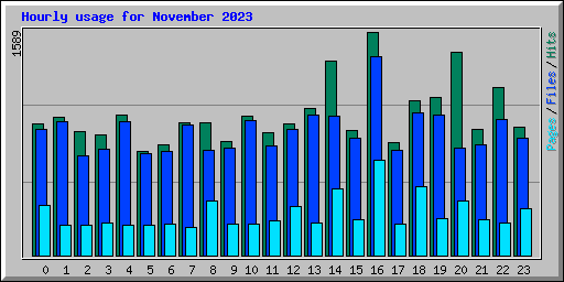 Hourly usage for November 2023